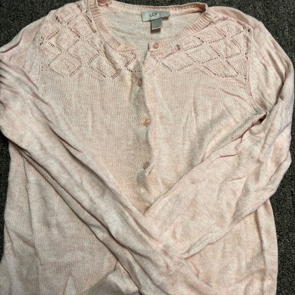 Light pink Loft cardigan